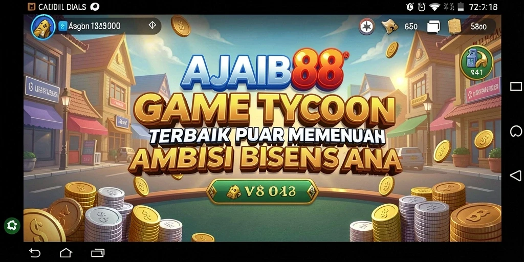 Tangkapan layar utama AJAIB88 menampilkan gameplay dinamis permainan Tycoon.