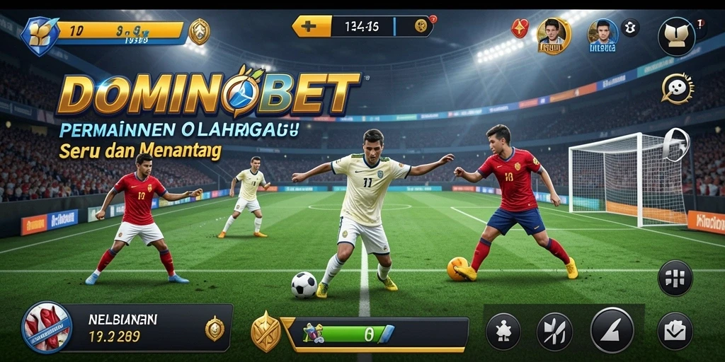 Tangkapan layar utama DOMINOBET menampilkan aksi seru dalam permainan olahraga.