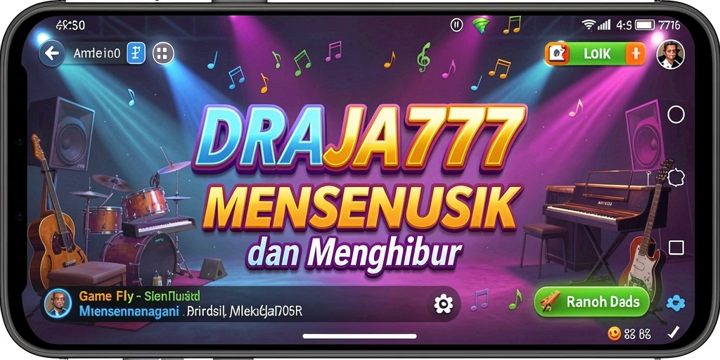 Tampilan gameplay seru di DRAJA777 dengan berbagai lagu.
