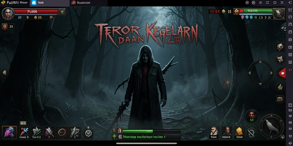 Screenshot gameplay FUJI66 menampilkan suasana Horror yang mencekam.