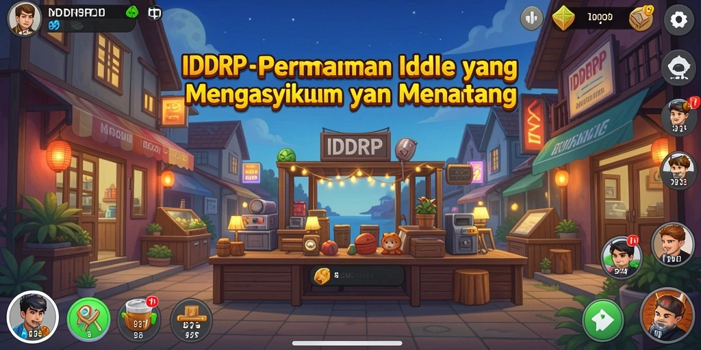 Screenshot gameplay IDRRP menampilkan karakter dan tampilan sumber daya.