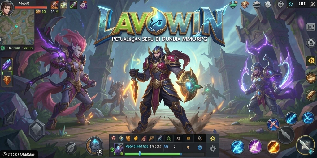 Tampilan gameplay LAVOWIN yang seru dalam dunia MMORPG.