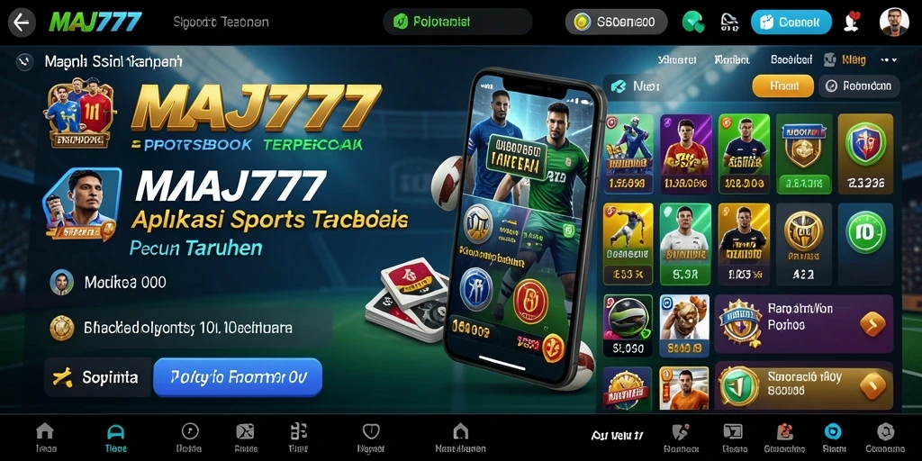 Tampilan menarik dari aplikasi Sportsbook MAJ777 saat gameplay.