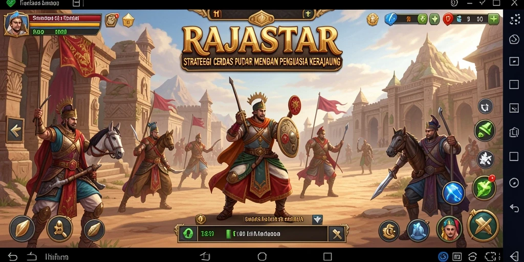 Tangkapan layar gameplay RAJASTAR yang menarik dan strategis.