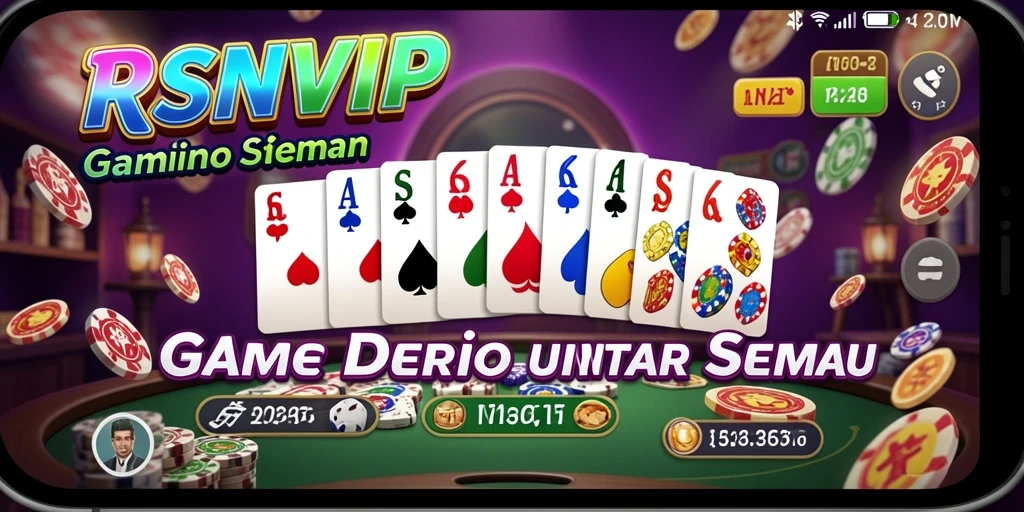 Tampilan gameplay seru dalam aplikasi RSNVIP.