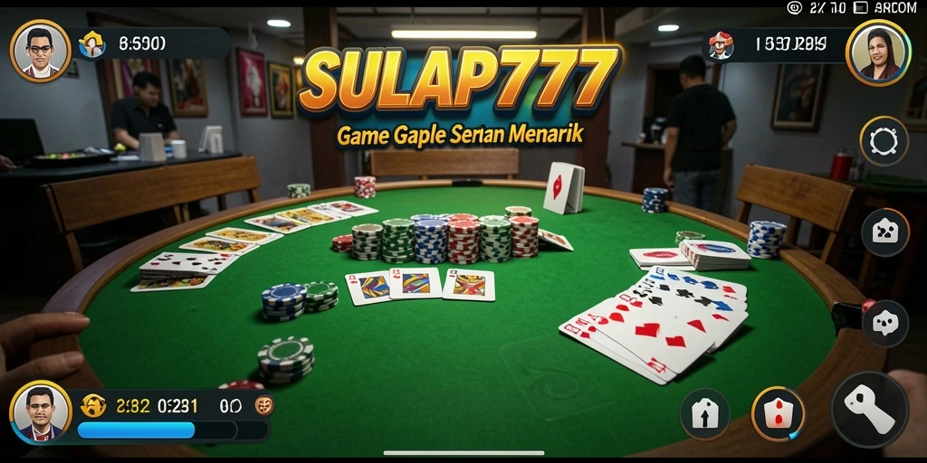 Screenshot utama SULAP777 menampilkan keseruan gameplay Gaple.