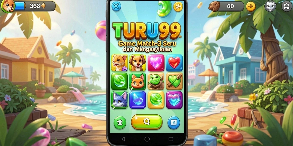 Tampilan gameplay TURU99 yang seru dan penuh warna.