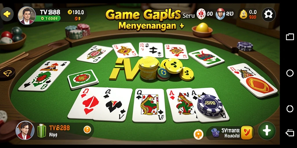 Tampilan menarik dari gameplay Gaple di TV888.