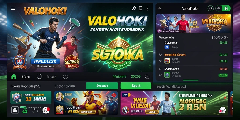 Screenshot gameplay VALOHOKI menampilkan taruhan olahraga yang seru.