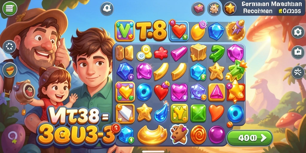 Tampilan gameplay VT38 dengan aksi seru Match-3.