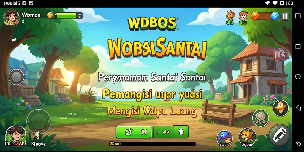 Screenshot WDBOS menampilkan momen seru dalam gameplay santai.